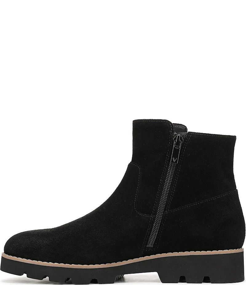Vionic Carissa Suede Buckle Hardware Lugged Booties