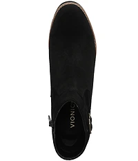 Vionic Carissa Suede Buckle Hardware Lugged Booties