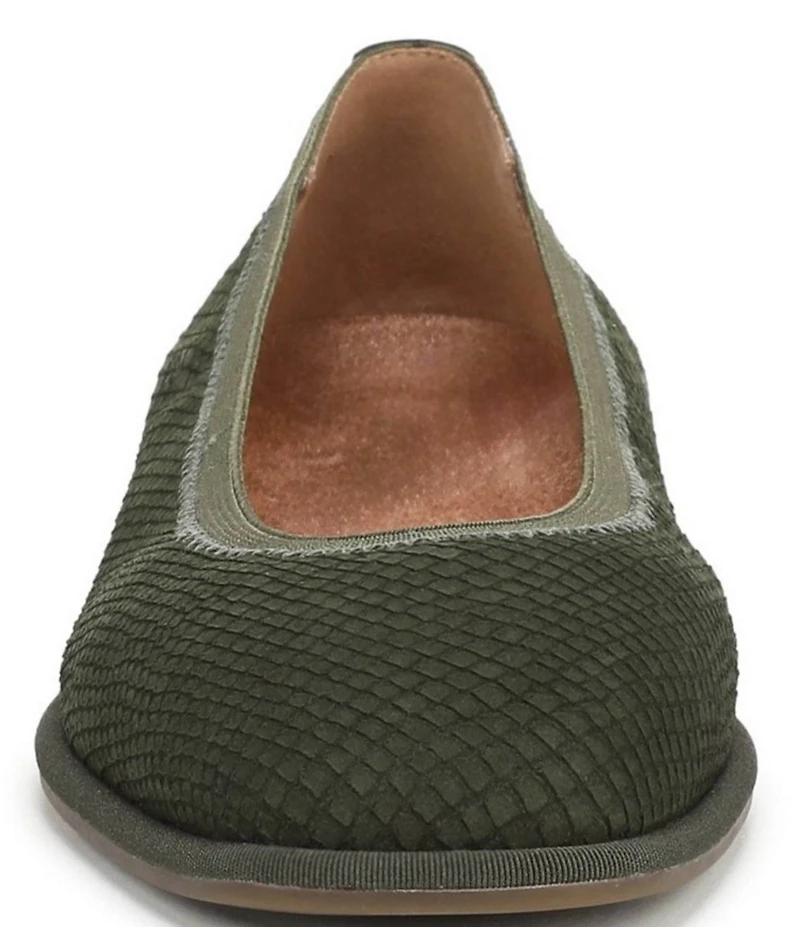 Vionic Caroll 2.0 Snake Embossed Nubuck Classic Skimmer Flats