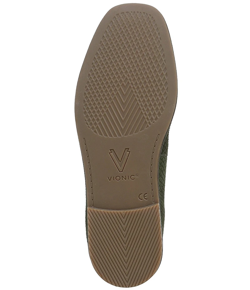 Vionic Caroll 2.0 Snake Embossed Nubuck Classic Skimmer Flats