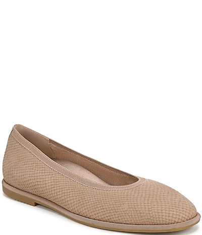 Vionic Caroll 2.0 Snake Embossed Nubuck Classic Skimmer Flats