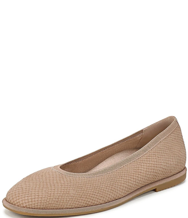 Vionic Caroll 2.0 Snake Embossed Nubuck Classic Skimmer Flats