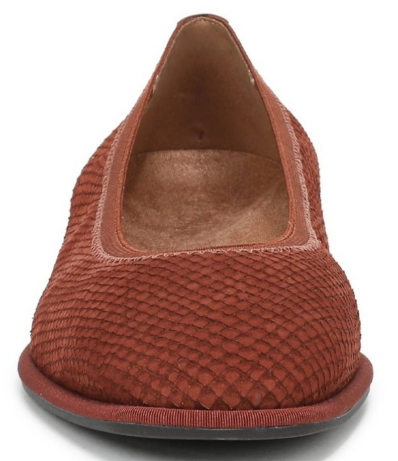Vionic Caroll 2.0 Snake Embossed Nubuck Classic Skimmer Flats