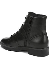 Vionic Catina Leather Buckled Hardware Strap Ankle Booties