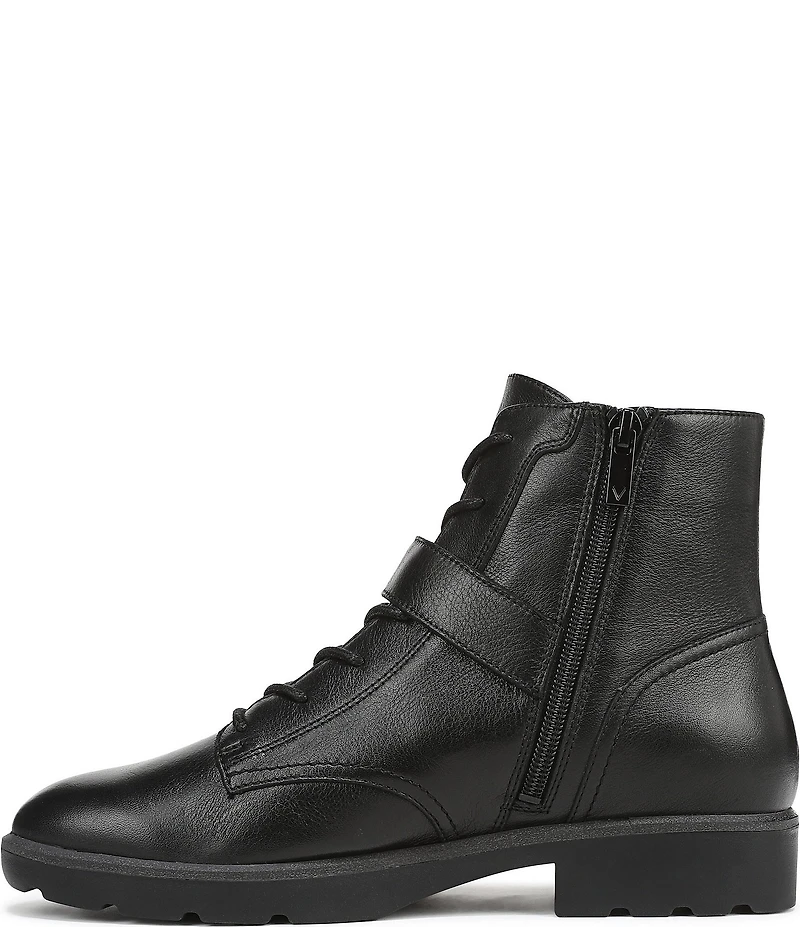 Vionic Catina Leather Buckled Hardware Strap Ankle Booties