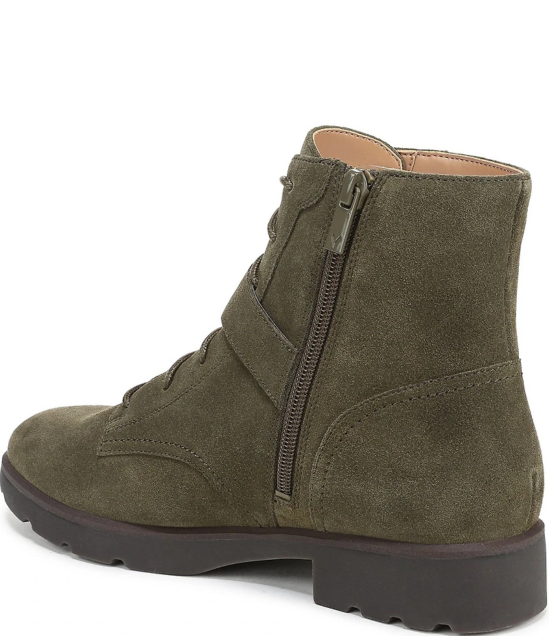 Vionic Catina Suede Buckled Hardware Strap Ankle Booties