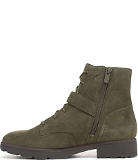 Vionic Catina Suede Buckled Hardware Strap Ankle Booties