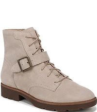 Vionic Catina Suede Buckled Hardware Strap Ankle Booties