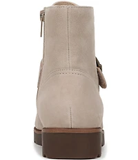 Vionic Catina Suede Buckled Hardware Strap Ankle Booties
