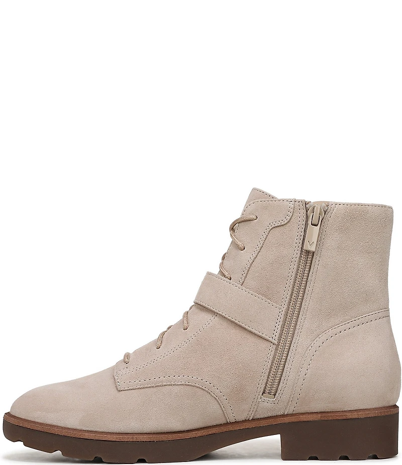Vionic Catina Suede Buckled Hardware Strap Ankle Booties