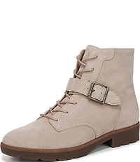 Vionic Catina Suede Buckled Hardware Strap Ankle Booties