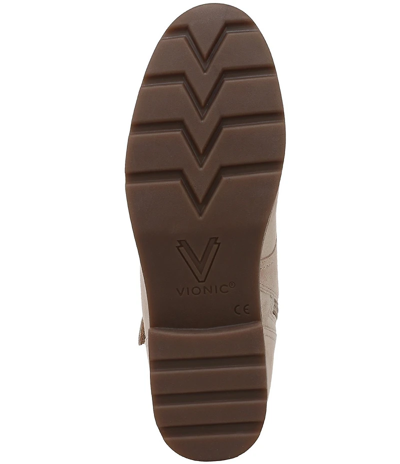 Vionic Catina Suede Buckled Hardware Strap Ankle Booties