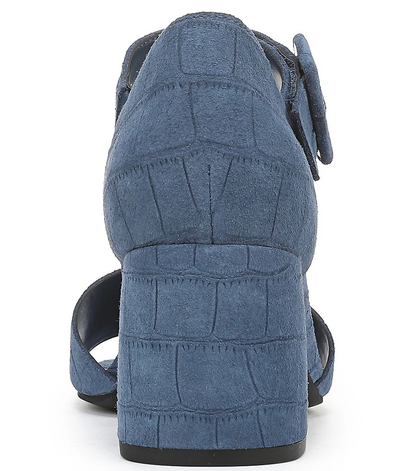 Vionic Chardonnay Croco Embossed Suede Dress Sandals