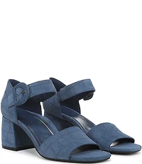 Vionic Chardonnay Croco Embossed Suede Dress Sandals