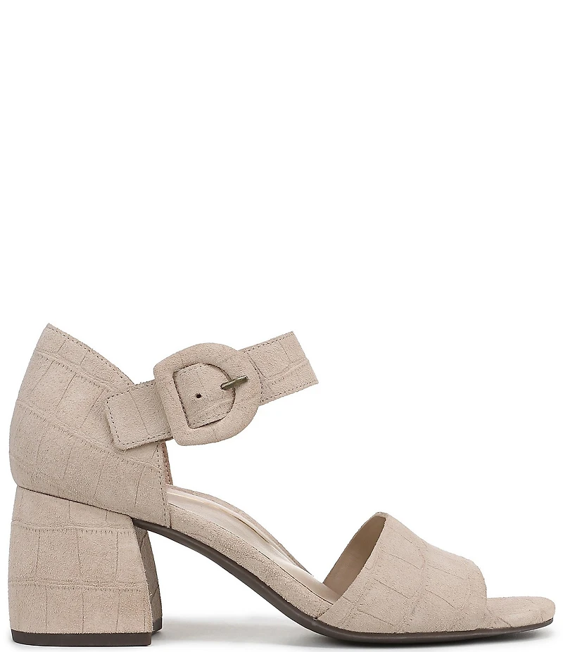 Vionic Chardonnay Croco Embossed Suede Dress Sandals