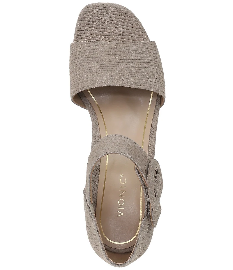 Vionic Chardonnay Embossed Suede Dress Sandals