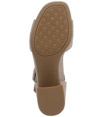 Vionic Chardonnay Embossed Suede Dress Sandals