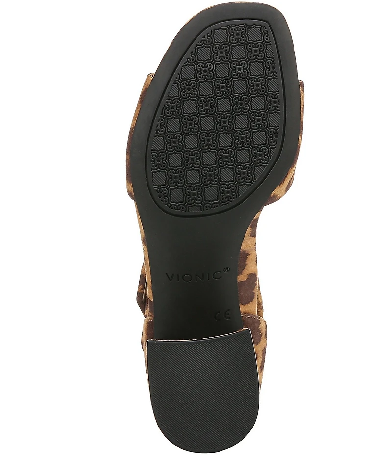 Vionic Chardonnay Leopard Suede Dress Sandals