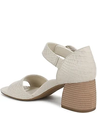 Vionic Chardonnay Snake Embossed Leather Dress Sandals