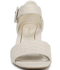Vionic Chardonnay Snake Embossed Leather Dress Sandals