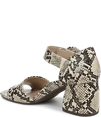 Vionic Chardonnay Snake Print Leather Dress Sandals