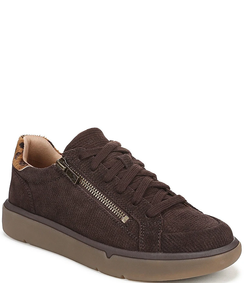 Vionic City Walk Axs Corduroy Suede Side Zip Sneakers