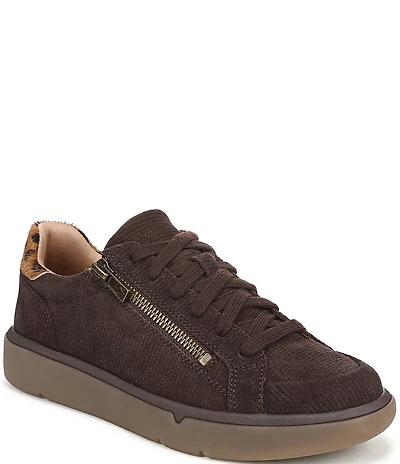 Vionic City Walk Axs Corduroy Suede Side Zip Sneakers