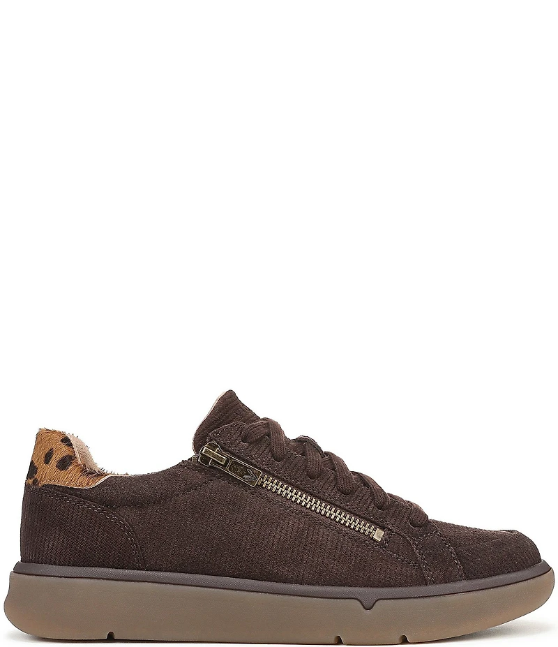 Vionic City Walk Axs Corduroy Suede Side Zip Sneakers
