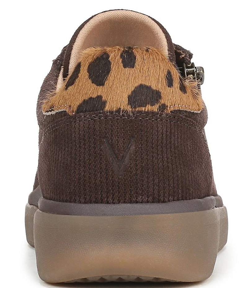 Vionic City Walk Axs Corduroy Suede Side Zip Sneakers
