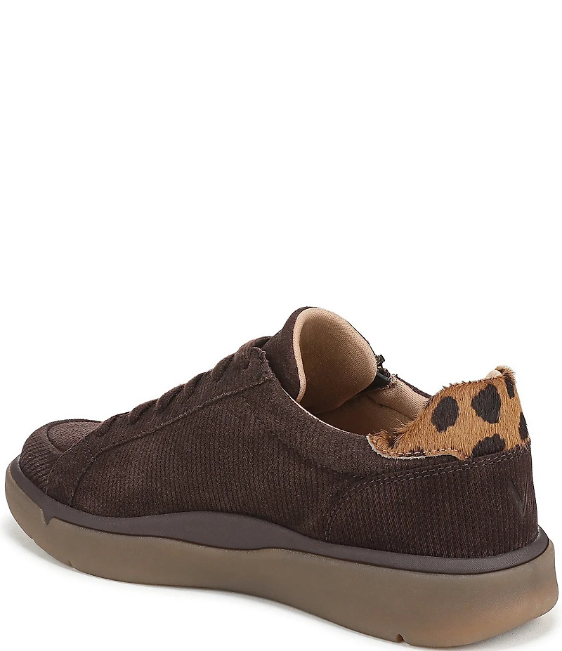 Vionic City Walk Axs Corduroy Suede Side Zip Sneakers