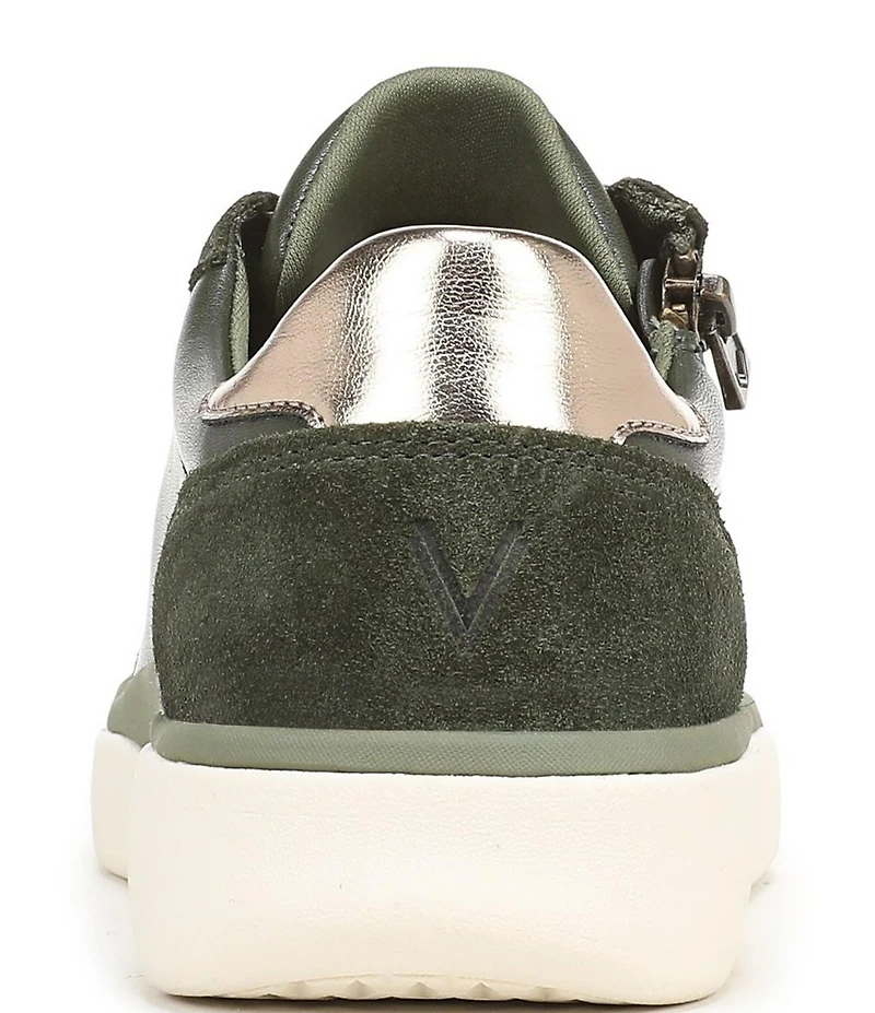 Vionic City Walk Axs Leather and Suede Side Zip Sneakers