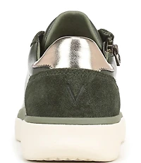 Vionic City Walk Axs Leather and Suede Side Zip Sneakers