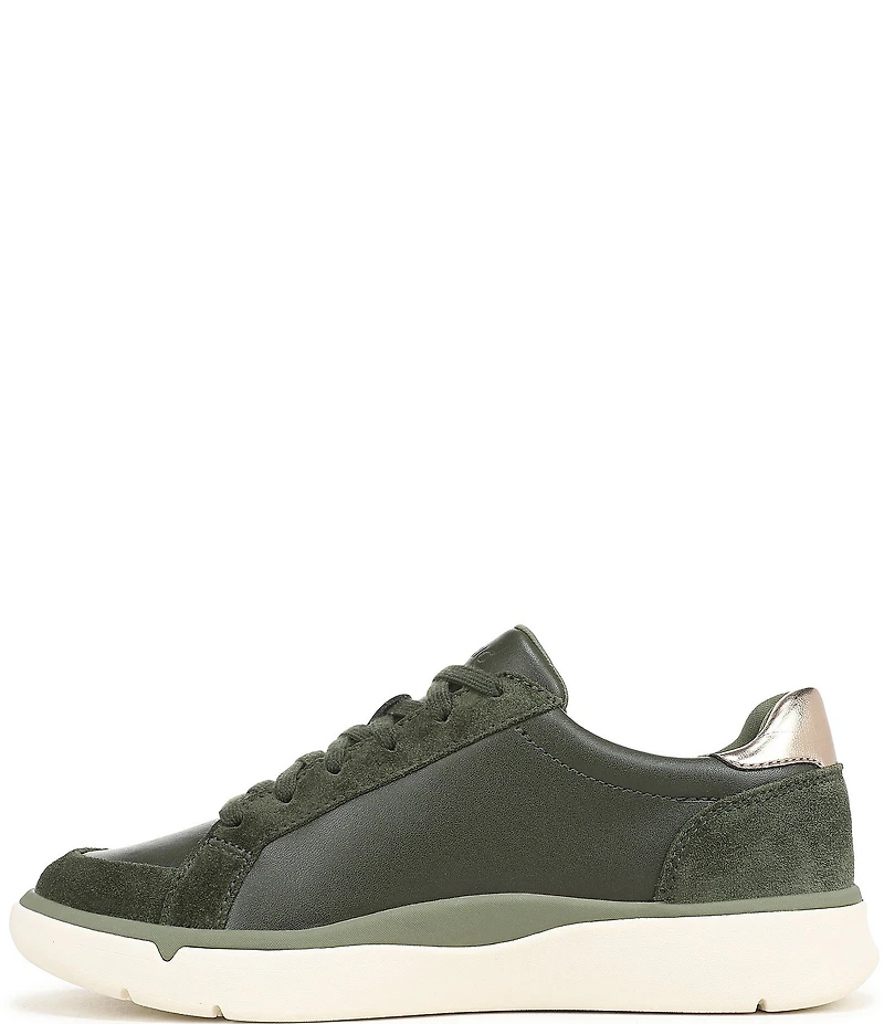 Vionic City Walk Axs Leather and Suede Side Zip Sneakers