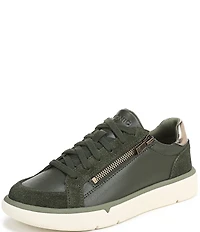 Vionic City Walk Axs Leather and Suede Side Zip Sneakers