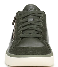 Vionic City Walk Axs Leather and Suede Side Zip Sneakers