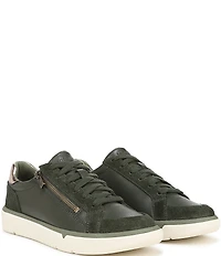 Vionic City Walk Axs Leather and Suede Side Zip Sneakers