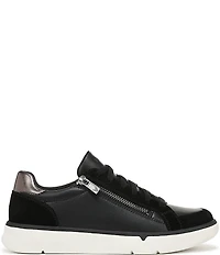 Vionic City Walk Axs Leather and Suede Side Zip Sneakers