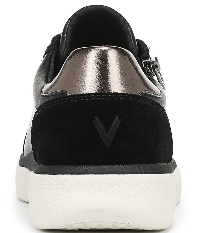 Vionic City Walk Axs Leather and Suede Side Zip Sneakers