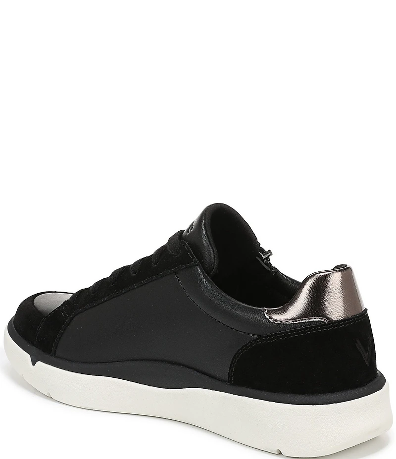 Vionic City Walk Axs Leather and Suede Side Zip Sneakers