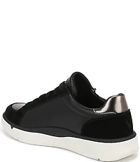 Vionic City Walk Axs Leather and Suede Side Zip Sneakers