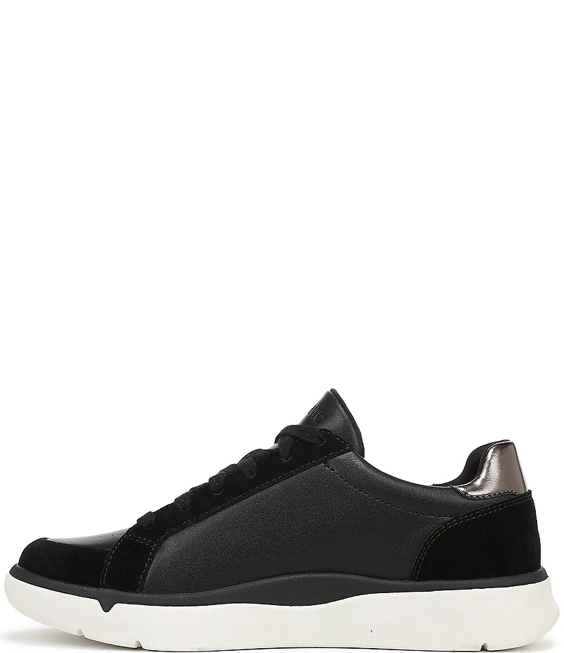 Vionic City Walk Axs Leather and Suede Side Zip Sneakers