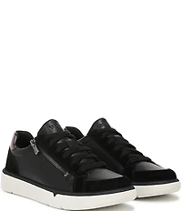 Vionic City Walk Axs Leather and Suede Side Zip Sneakers