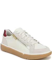 Vionic City Walk Axs Leather and Suede Side Zip Sneakers