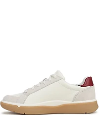Vionic City Walk Axs Leather and Suede Side Zip Sneakers