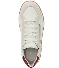 Vionic City Walk Axs Leather and Suede Side Zip Sneakers