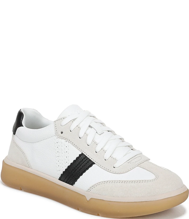 Vionic City Walk Leather and Suede Lace Up Sneakers