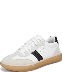 Vionic City Walk Leather and Suede Lace Up Sneakers
