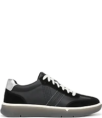 Vionic City Walk Leather and Suede Lace Up Sneakers