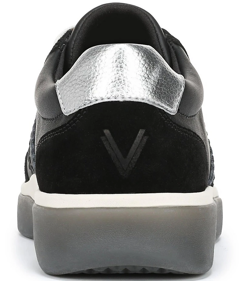 Vionic City Walk Leather and Suede Lace Up Sneakers