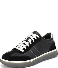 Vionic City Walk Leather and Suede Lace Up Sneakers